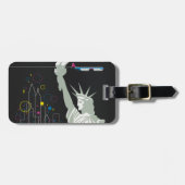 ノースウェスト航空飛んでいるの旅行ポスター ラゲッジタグ (正面横)