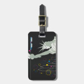 ノースウェスト航空飛んでいるの旅行ポスター ラゲッジタグ (正面縦)