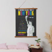 ノースウェスト航空飛んでいるの旅行ポスター 吊り下げ型タペストリー (寝室)