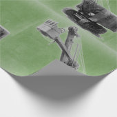 ノースウェスト重機ショベルヴィンテージ ラッピングペーパー (角)