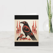 ノースウエスタン・アートスタイル・レイベン ノートカード (正面)