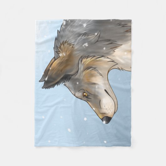 ノースウエスタン・ウルフ フリースブランケット (正面)