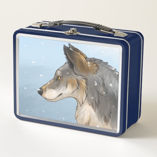 ノースウエスタン・ウルフ メタルランチボックス (正面)