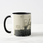 ノースウエストクレーンとショベルヴィンテージ(スケッチ付き) マグカップ (左)