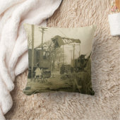 ノースウエストクレーンオペレータービッグズ建築アクロン クッション (ブランケット)