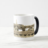 ノースウエストクレーン及びショベルの制御タンクトラック モーフィングマグカップ (正面右)