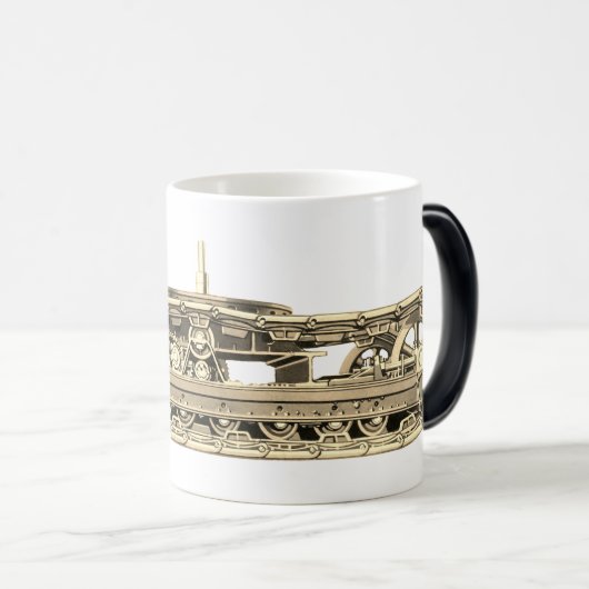 ノースウエストクレーン及びショベルの制御タンクトラック モーフィングマグカップ (正面右)