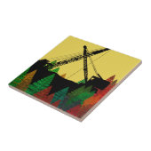 ノースウエストクローラクレーンnトラックファンタジーアート タイル (側面)