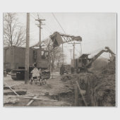 ノースウエストショベル社グリーンベイイーリー建築 ラッピングペーパー (フラット)