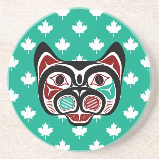 ノースウエストパシフィック海岸ハイダ子猫コースター コースター (正面)