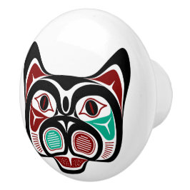 ノースウエストパシフィック海岸ハイダ子猫 セラミックノブ