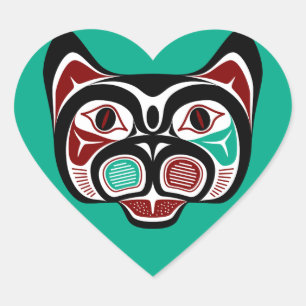 ノースウエストパシフィック海岸ハイダ子猫 ハートシール