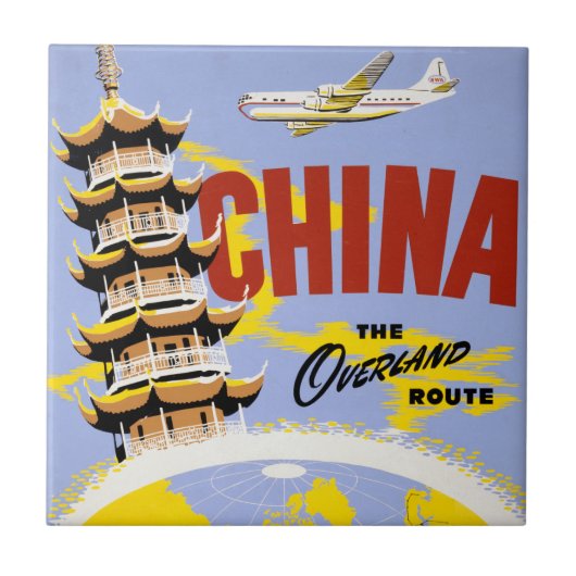 ノースウエスト・オリエント航空の旅行ポスター タイル (正面)