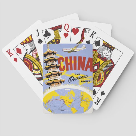 ノースウエスト・オリエント航空の旅行ポスター トランプ (裏面)