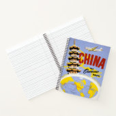 ノースウエスト・オリエント航空の旅行ポスター ノートブック (内部)