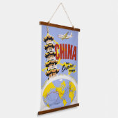 ノースウエスト・オリエント航空の旅行ポスター 吊り下げ型タペストリー (傾斜あり)