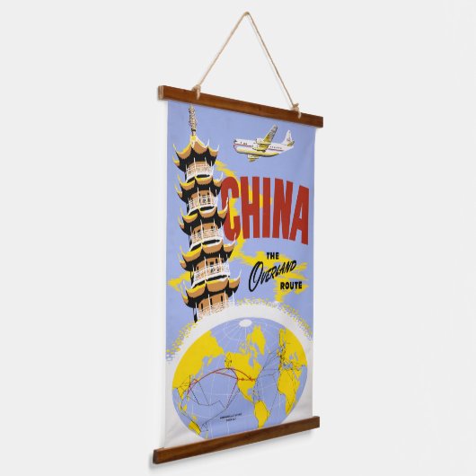 ノースウエスト・オリエント航空の旅行ポスター 吊り下げ型タペストリー (傾斜あり)