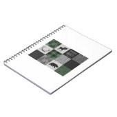 ノースウッズアドベンチャーパッチワーク – グレーと緑 ノートブック (左側)