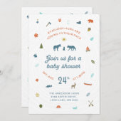 ノースウッズベビーシャワー招待状 招待状 (正面/裏面)