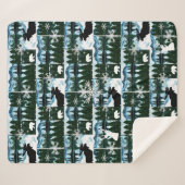 ノースウッズマウンテンズフォレストランドスケープMed Sherpa B シェルパブランケット (正面(横))