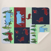 ノースウッズランバージャックラビットとベビーブランケット シェルパブランケット (正面(横))