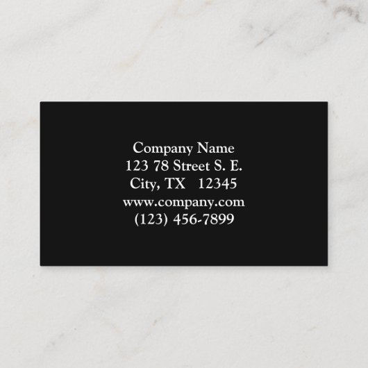 ノースウッ素朴ドブラックベアーシルエットOn Plaid 名刺 (裏面)