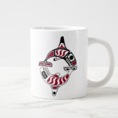 ノースウパーソナライズされたェスト・キラー・ホエールマグ ジャンボコーヒーマグカップ (右)