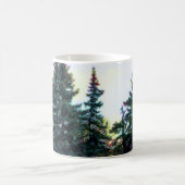 ノースウ素晴らしッズボレアルフォレストカナダパインツリーズ コーヒーマグカップ (中央)