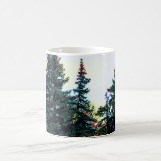 ノースウ素晴らしッズボレアルフォレストカナダパインツリーズ コーヒーマグカップ (中央)