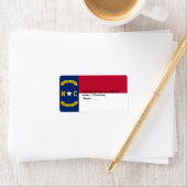 ノースカカスタムロライナ州旗の付いたラベル ラベル (インサイチュ)