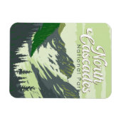 ノースカスカズズナショナルパークイラストレーショントラベル マグネット (横)