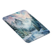 ノースカスカズナショナルパークウォーターカラー絵画ズ マグネット (右側)