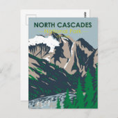 ノースカスカズナショナルパーク山勝利ヴィンテージ ポストカード (正面/裏面)