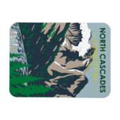 ノースカスカズナショナルパーク山勝利ヴィンテージ マグネット (横)