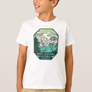 ノースカスケーズナショナルパークグードマウンテンレトロ  Tシャツ