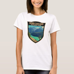 ノースカスケーズナショナルパークワシントンウォーターカラー Tシャツ