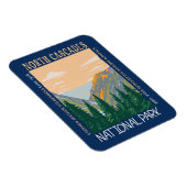 ノースカスケーズナショナルパーク動揺してヴィンテージ マグネット (右側)