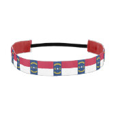 ノースカスリップまたは滑ることロロライナ州旗を持つノーヘッドバンド アスレチックヘッドバンド (正面)