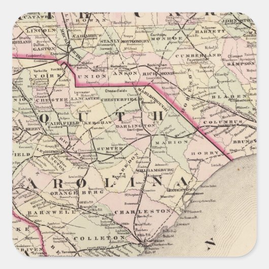 ノースカロライナおよびサウスカロライナ4 スクエアシール (正面)