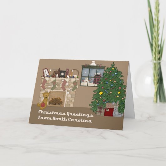 ノースカロライナからのクリスマスの挨拶 シーズンカード (正面)