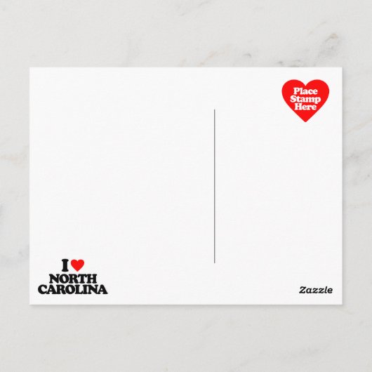 ノースカロライナが大好き ポストカード (裏面)