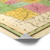 ノースカロライナとサウスカロジアの地図 ポスター (角)