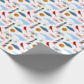 ノースカロライナのアイコンの折り返し紙 ラッピングペーパー (角)