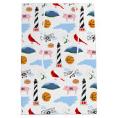 ノースカロライナのアイコン抱き枕 ミディアムペーパーバッグ (裏面)