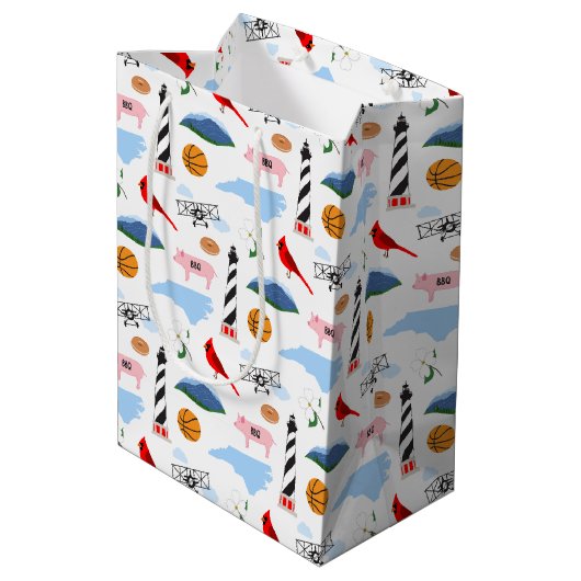 ノースカロライナのアイコン抱き枕 ミディアムペーパーバッグ (裏面アングル)