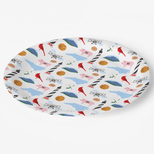 ノースカロライナのアイコン紙プレート ペーパープレート (アングル)