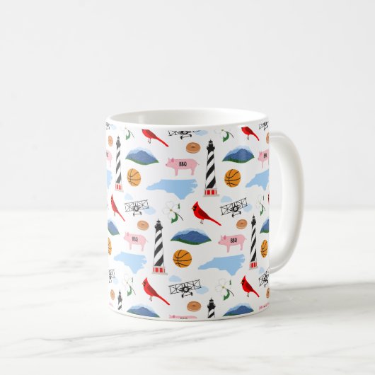 ノースカロライナのアイコンCoffee Mug コーヒーマグカップ (正面右)