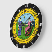 ノースカロライナのアザラシ ラージ壁時計 (傾斜)