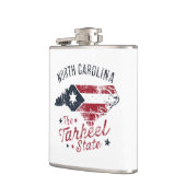 ノースカロライナのザタルヒール州の地図 フラスク (左)