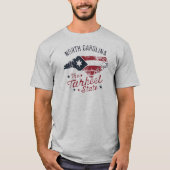 ノースカロライナのザタルヒール州の地図 Tシャツ (正面)